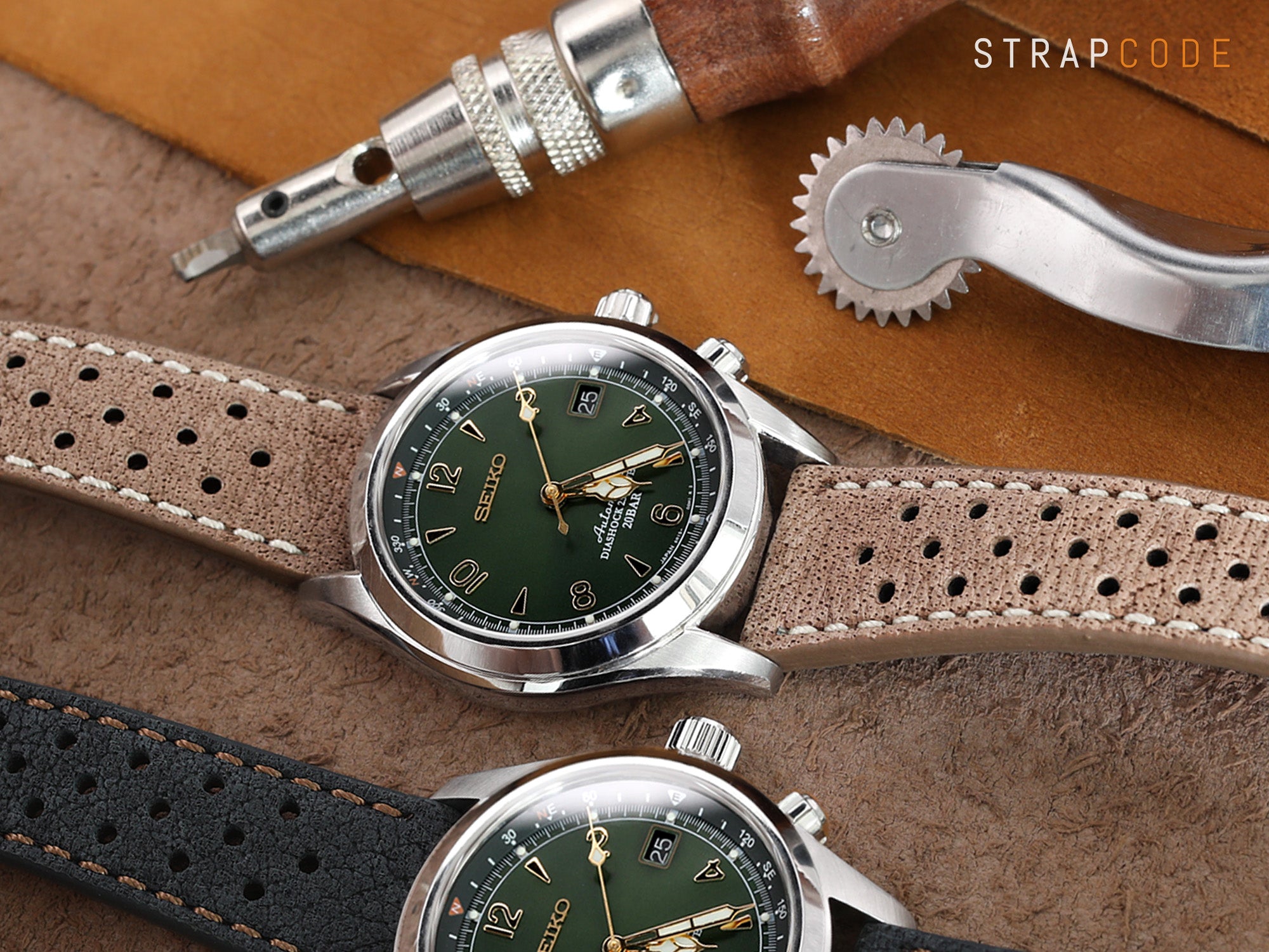 Seiko Alpinist SARB017 watch bands by Strapcode