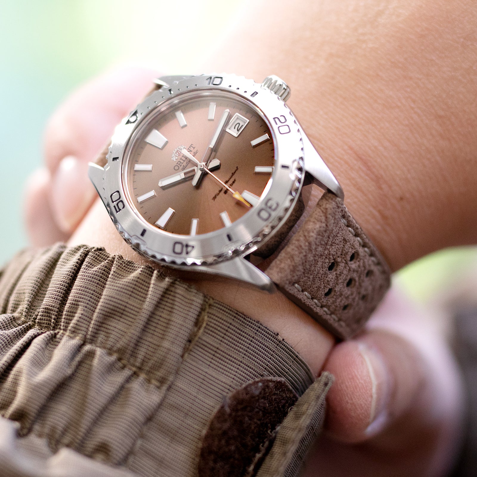 The 20mm Original Watch Tan Leather / Silver Strap | The Horse