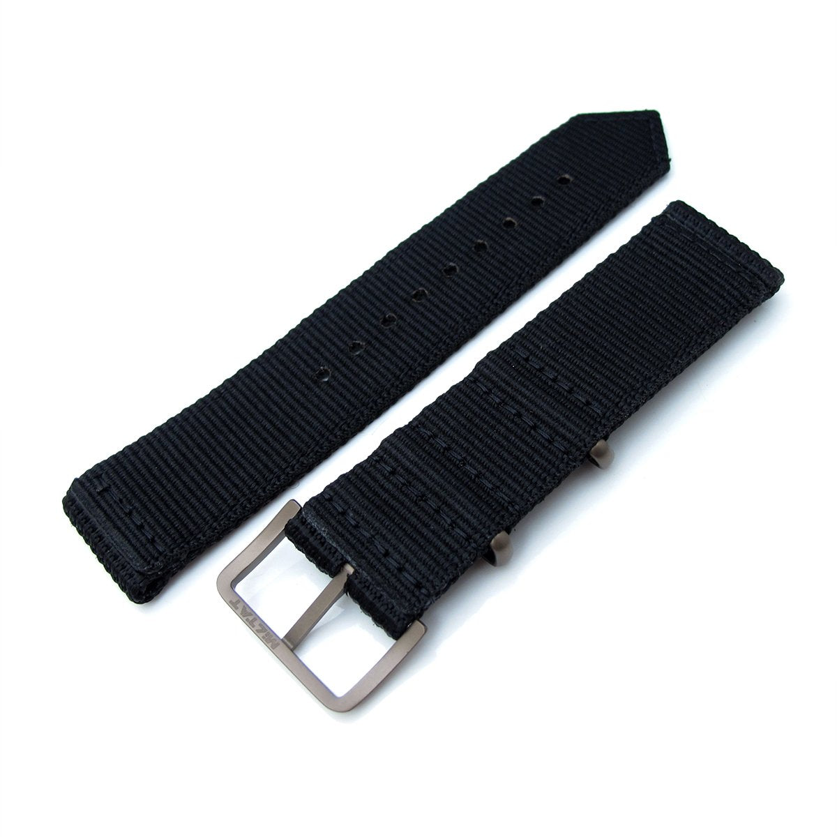 20mm 22mm Two Piece WW2 G10 Black 3D Nylon IP Bronze Buckle Strapcode Watch Bands