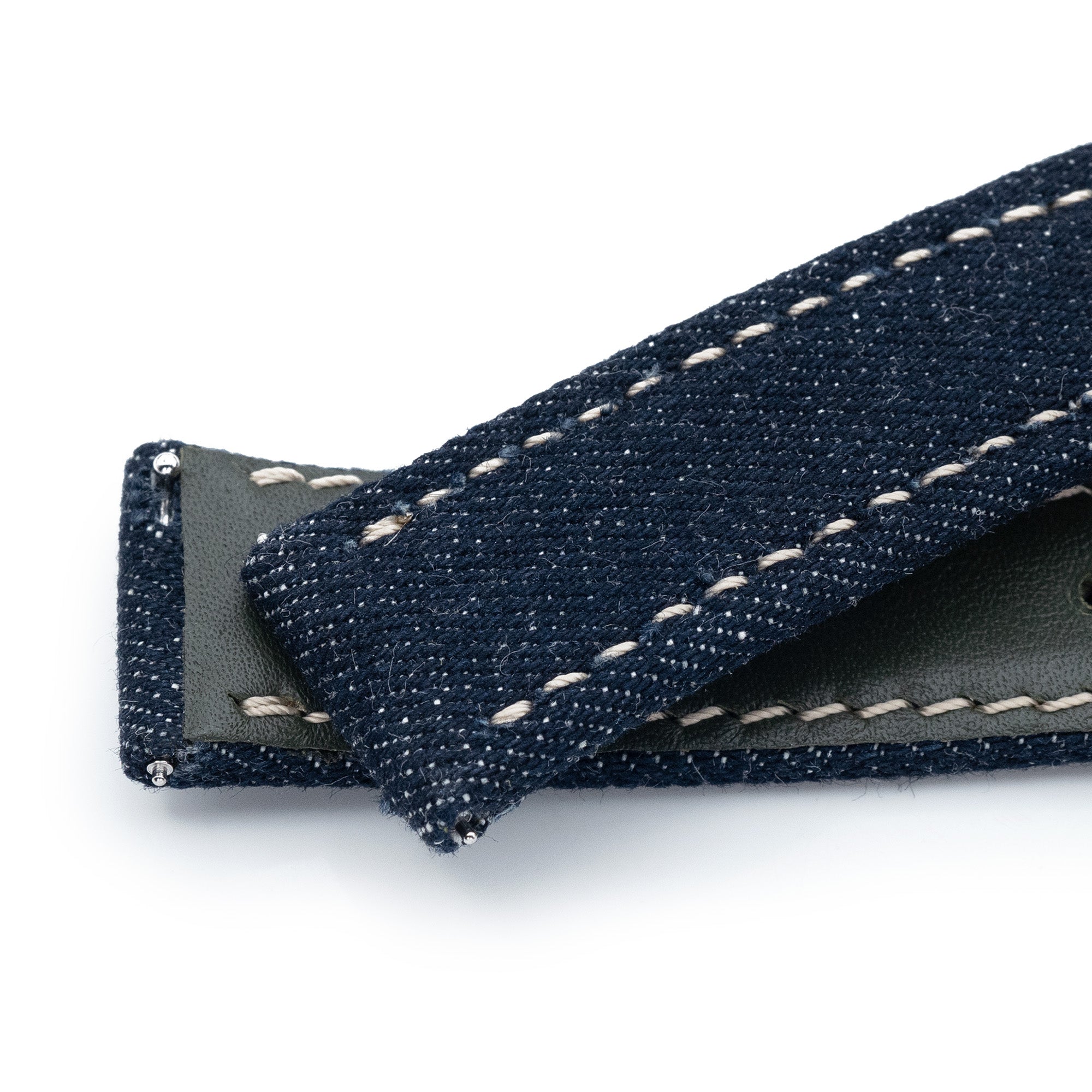 20mm Upcycled Denim Dark Blue Quick Release Watch Band, Limited to 31 pcs Strapcode watch bands