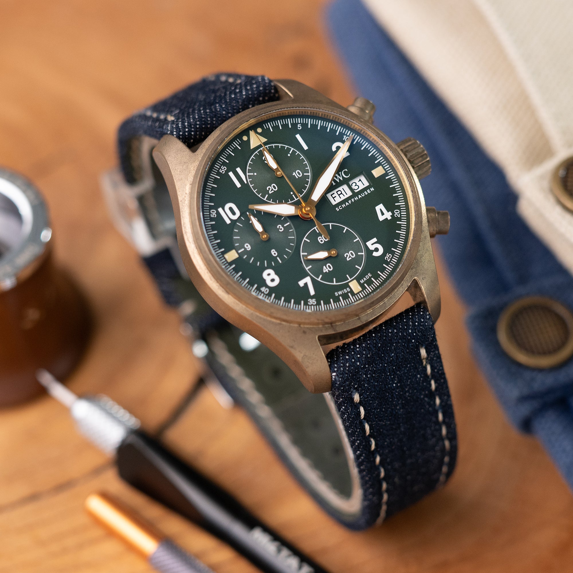 IWC Pilot Spitfire Chronograph Bronze Strapcode watch bands