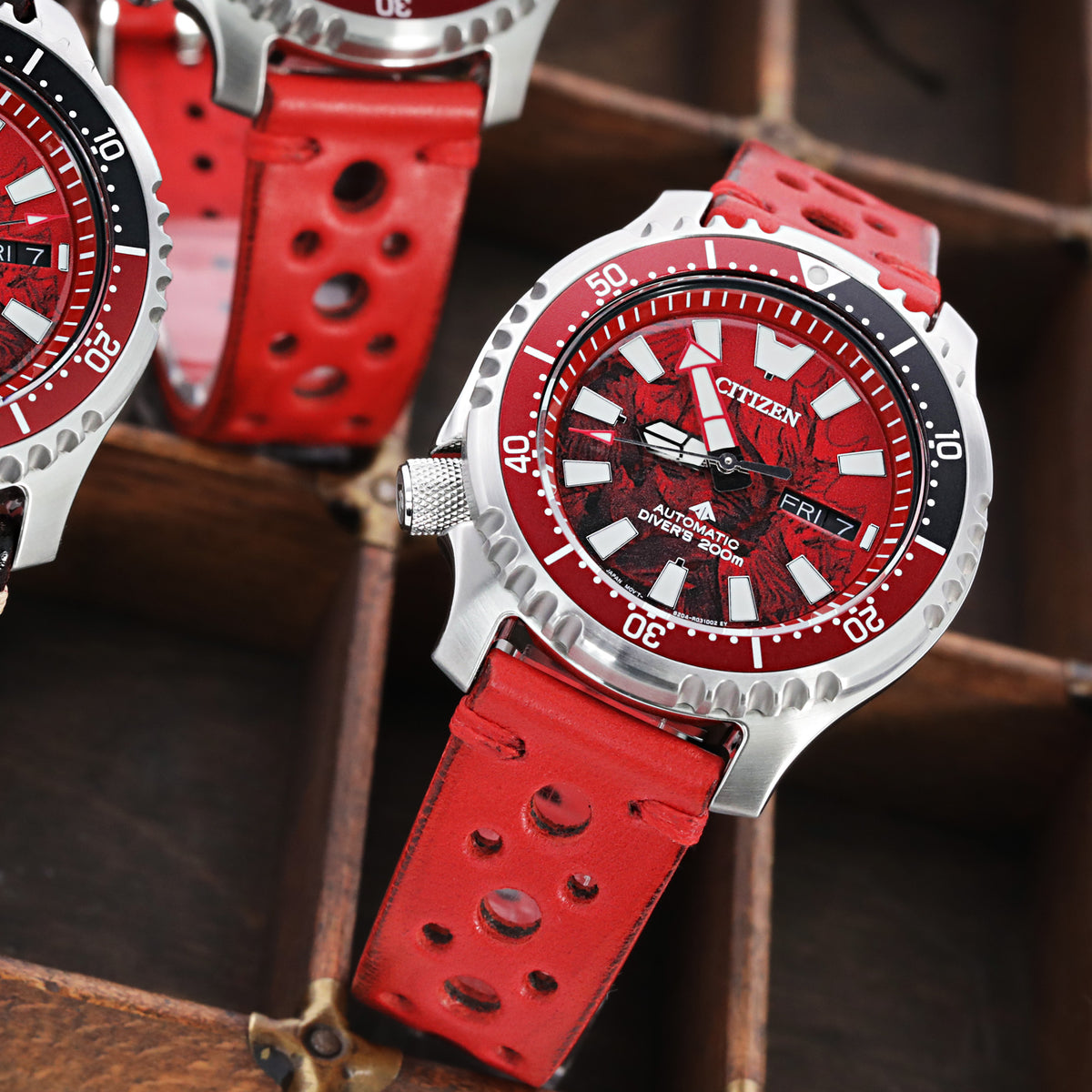 Red Emboss LV Luxury Watch Band – MikesTreasuresCrafts