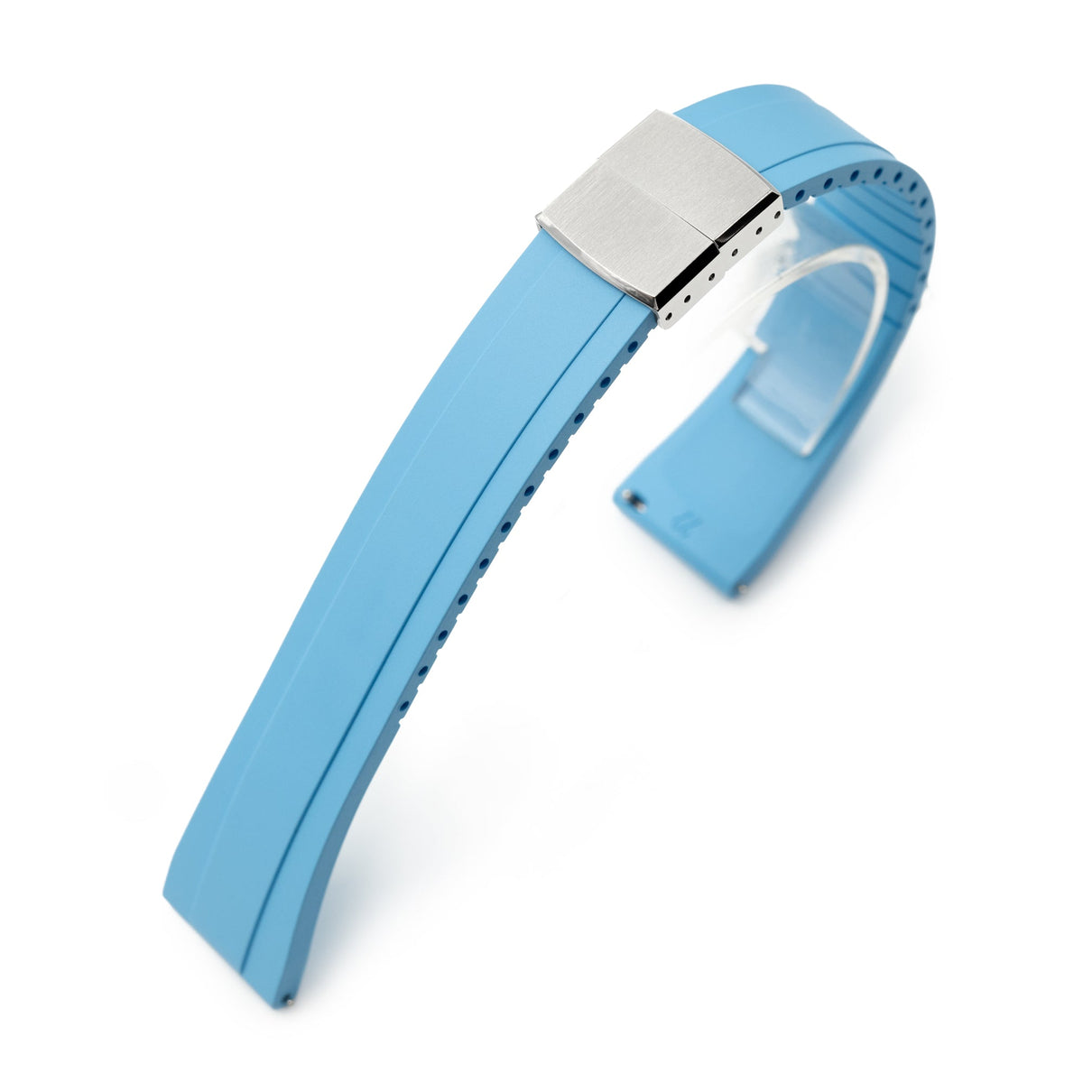 Quick Release FKM27 Sky Blue FKM Rubber watch strap Strapcode watch bands