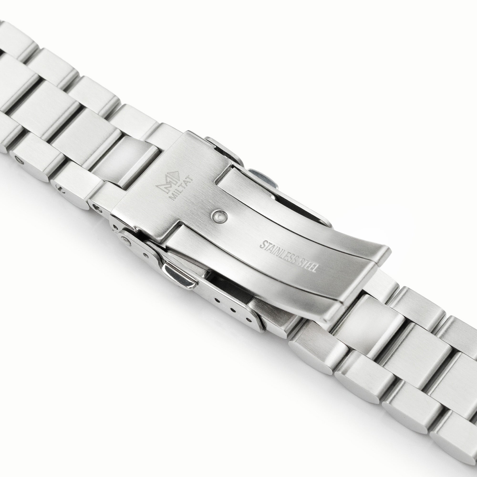 22mm Endmill Watch Band for Seiko SKX007 SKX009 SKX011, Stainless Steel - Brushed, Diver Clasp