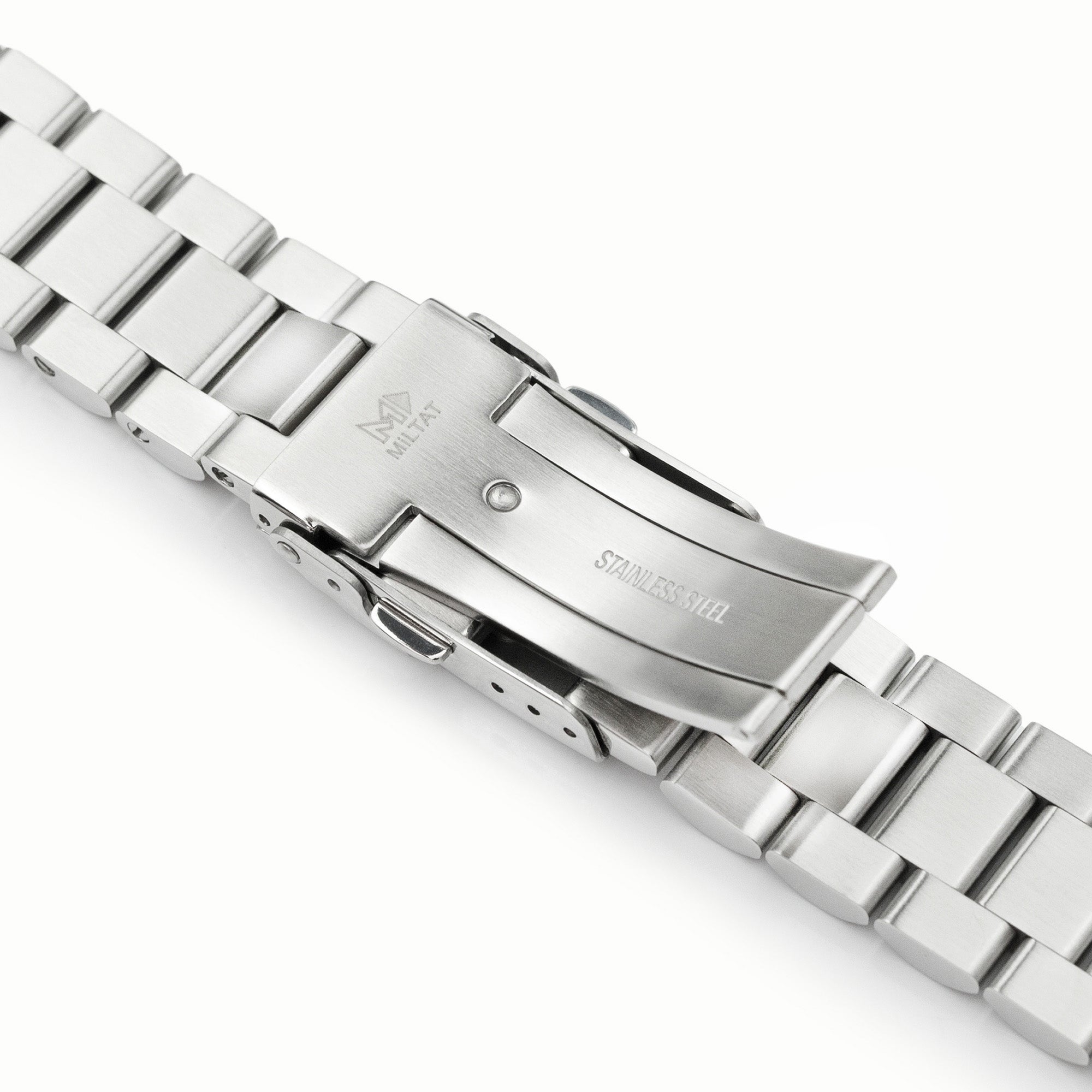 22mm Endmill Watch Band for Seiko New Turtles SRP777 SRP775 SRPA21 (PADI), Stainless Steel - Brushed, Diver Clasp