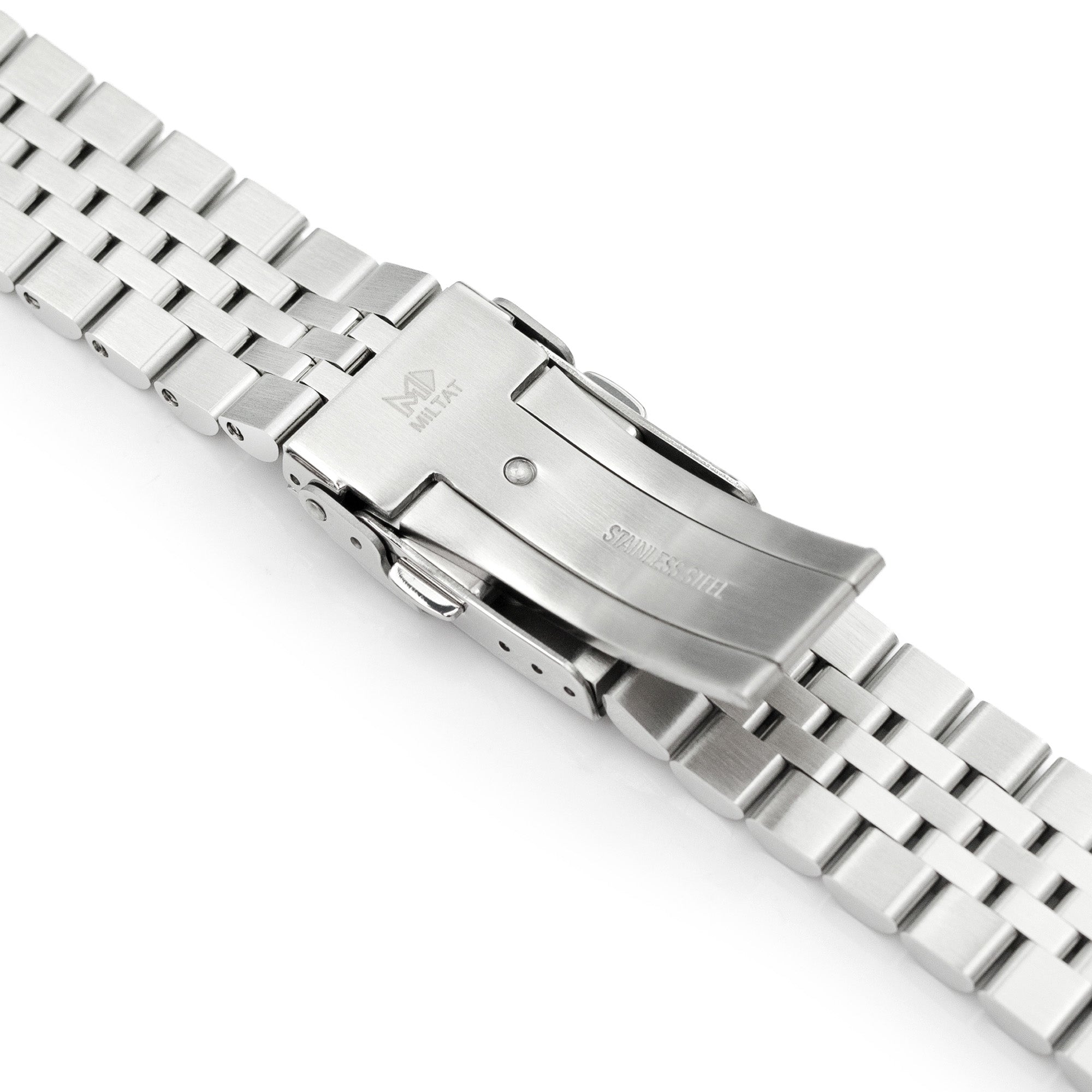 22mm Super-J Louis JUB Watch Band for Seiko New Turtles SRP777 SRP775 SRPA21 (PADI), Stainless Steel - Brushed, Polished Center Links, Diver Clasp