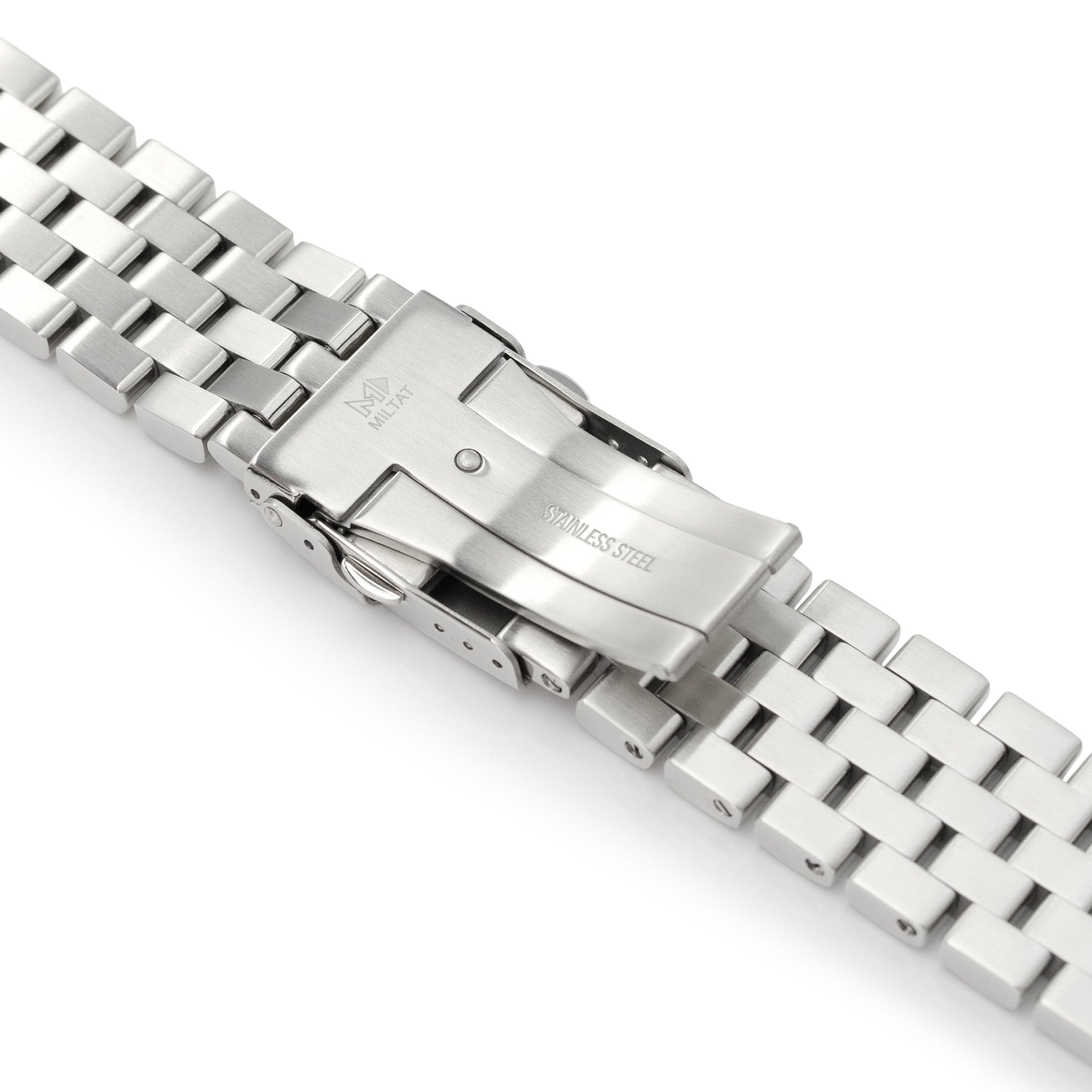 Polished Engineer Solid Link 316L Stainless Steel Watch Bracelet Band ...