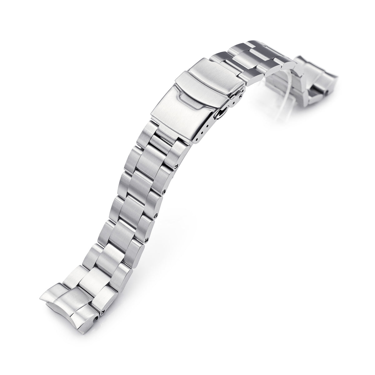 20mm Super-O Boyer Watch Band for Seiko Sumo SBDC001 SBDC031 SBDC081, Stainless Steel - Brushed, Diver Clasp