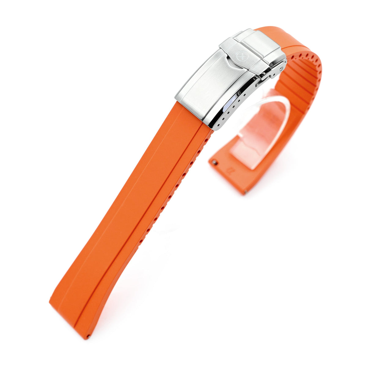 StrapXPro - DT01U Quick Release Universal Cut To Fit FKM Rubber Strap, Orange Strapcode watch bands