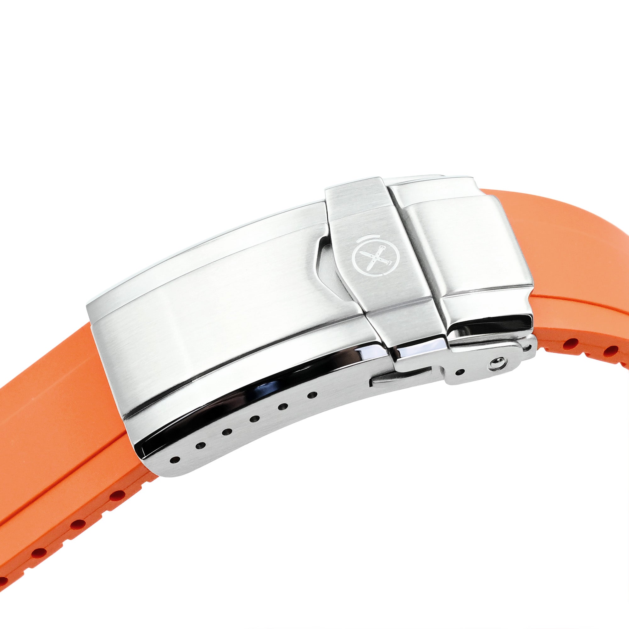 StrapXPro - DT01U Quick Release Universal Cut To Fit FKM Rubber Strap, Orange Strapcode watch bands