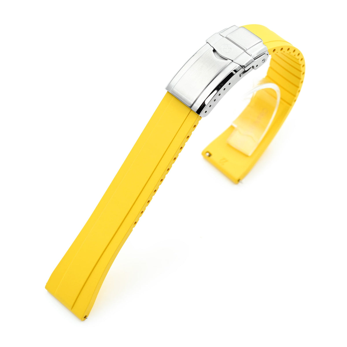 StrapXPro - DT01U Quick Release Universal Cut To Fit FKM Rubber Strap, Yellow Strapcode watch bands