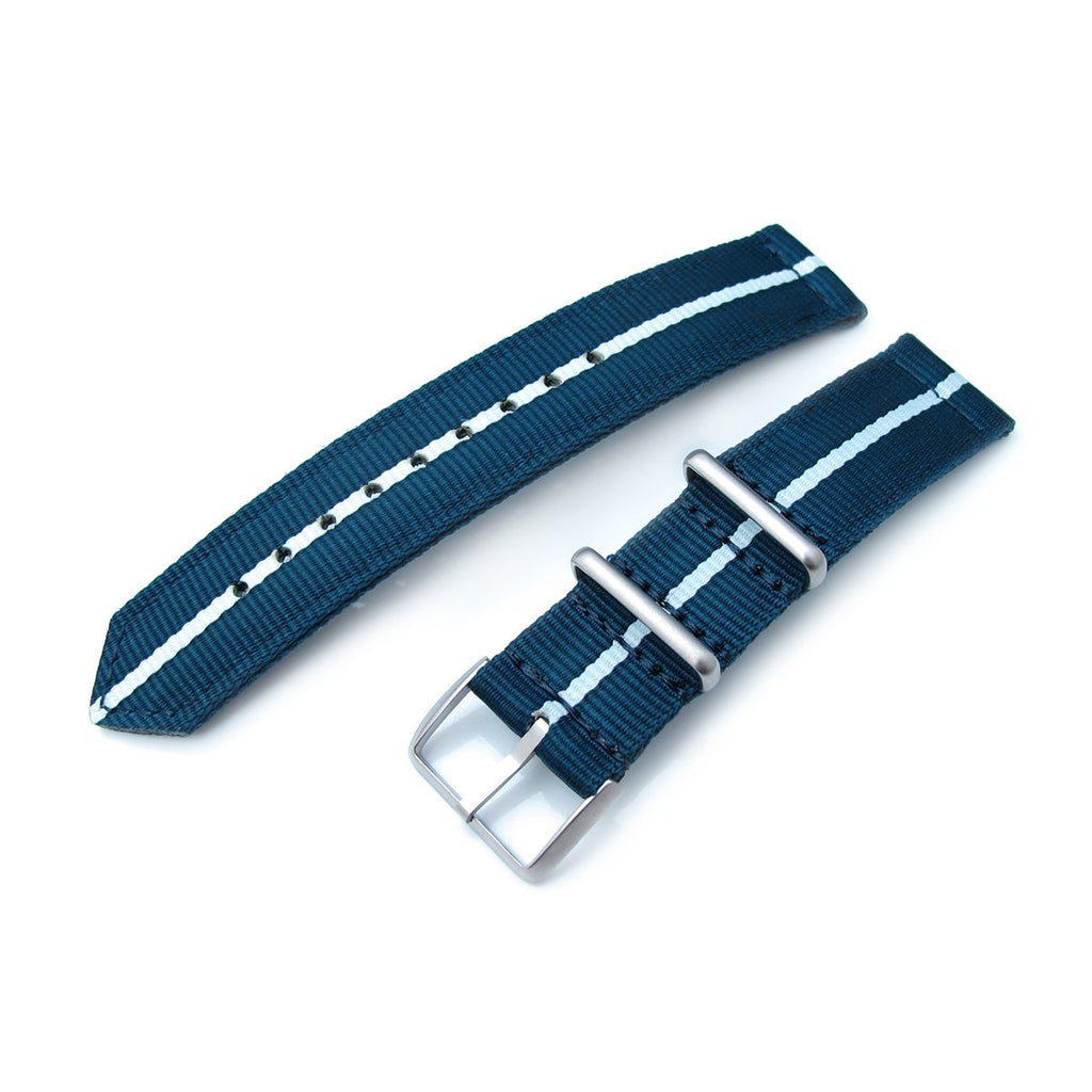 G-10 Nylon Watch Strap | G10 Watch Strap | Woven Watch Strap - 22mm Woven G10 Navy and Red