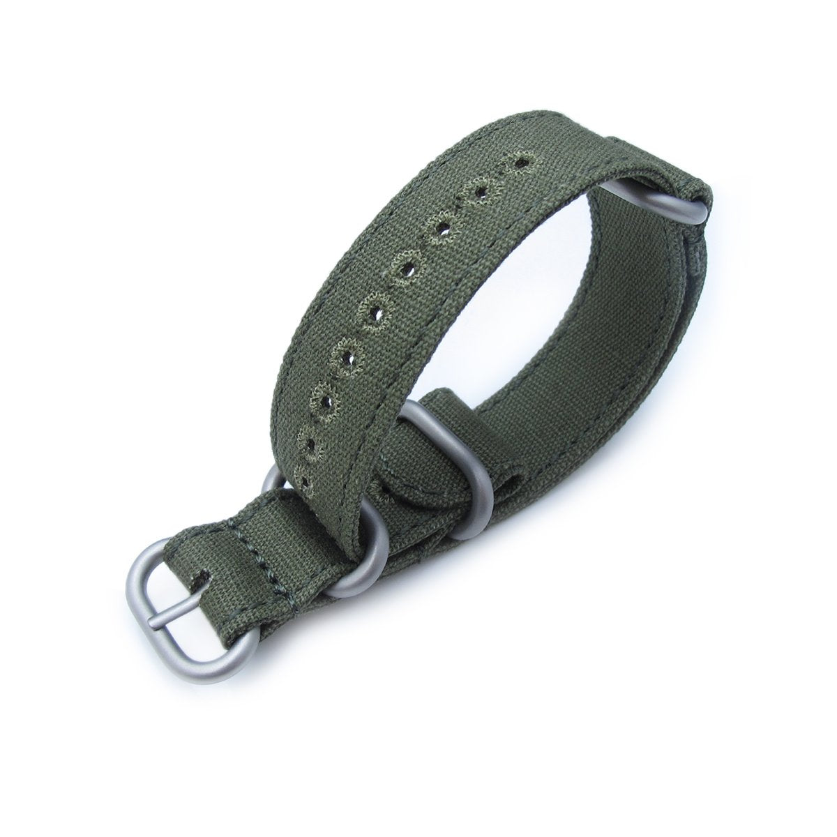 20mm MiLTAT Canvas G10 military watch strap, military color with