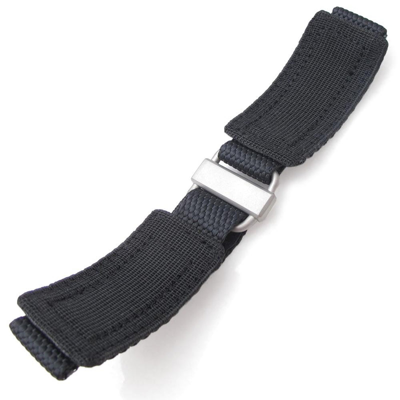 MiLTAT Honeycomb Black Nylon Velcro Fastener Watch Strap Sandblasted ...