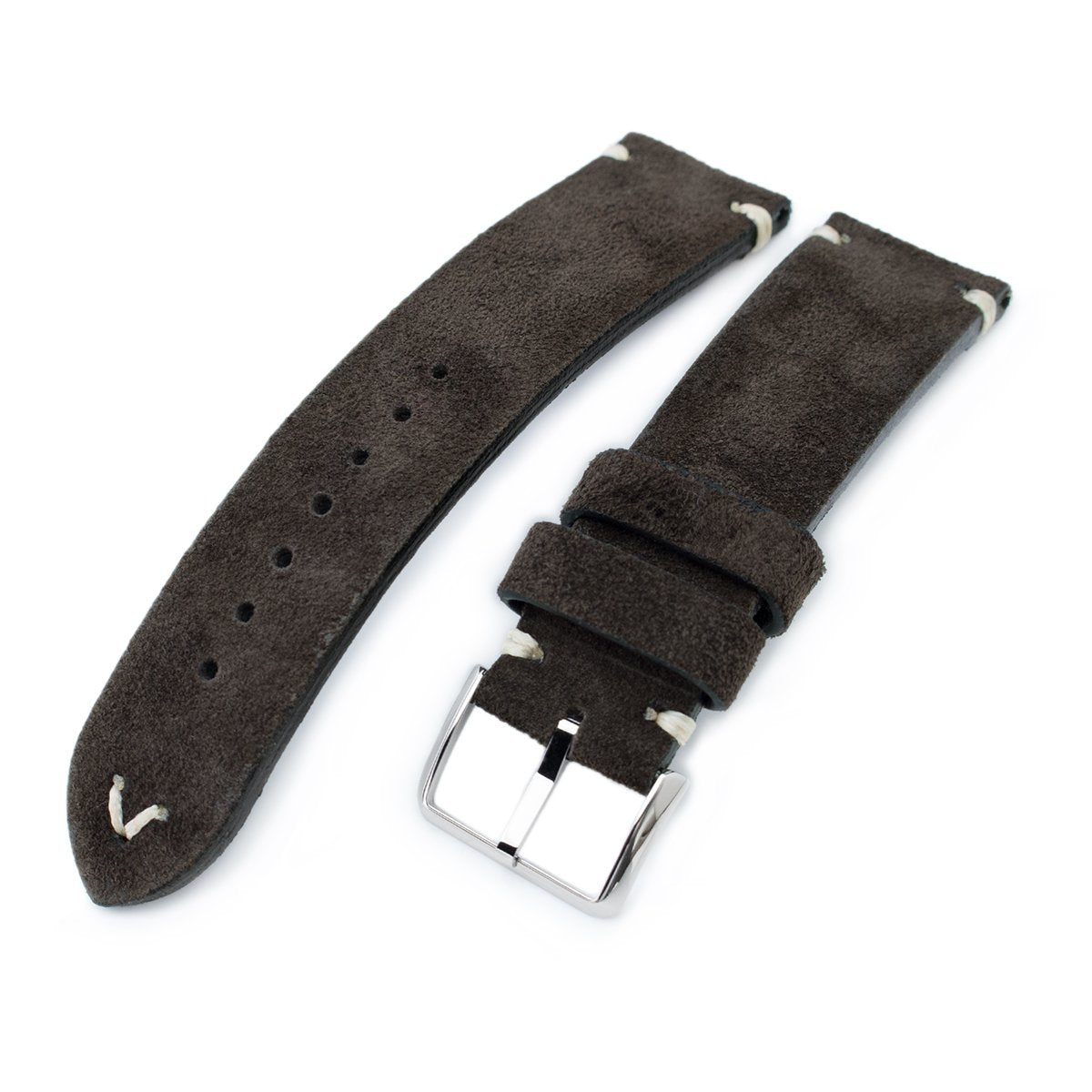 Dark Brown Leather Strap - Adjustable (20mm)