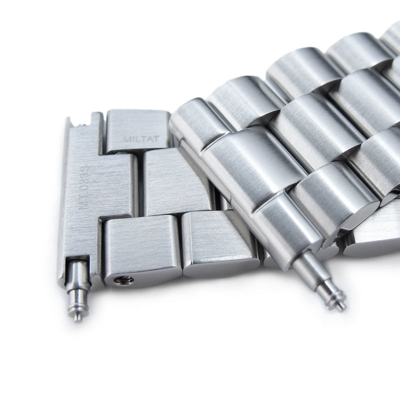 Straight End 22mm Stainless Steel Endmill Bracelet | Strapcode