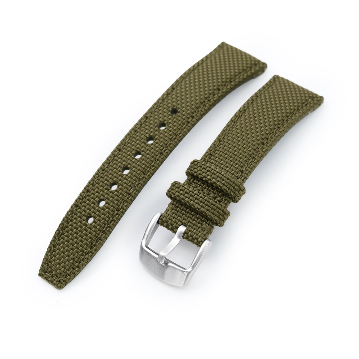 20mm, 21mm or 22mm Strong Texture Woven Nylon Black Watch Strap