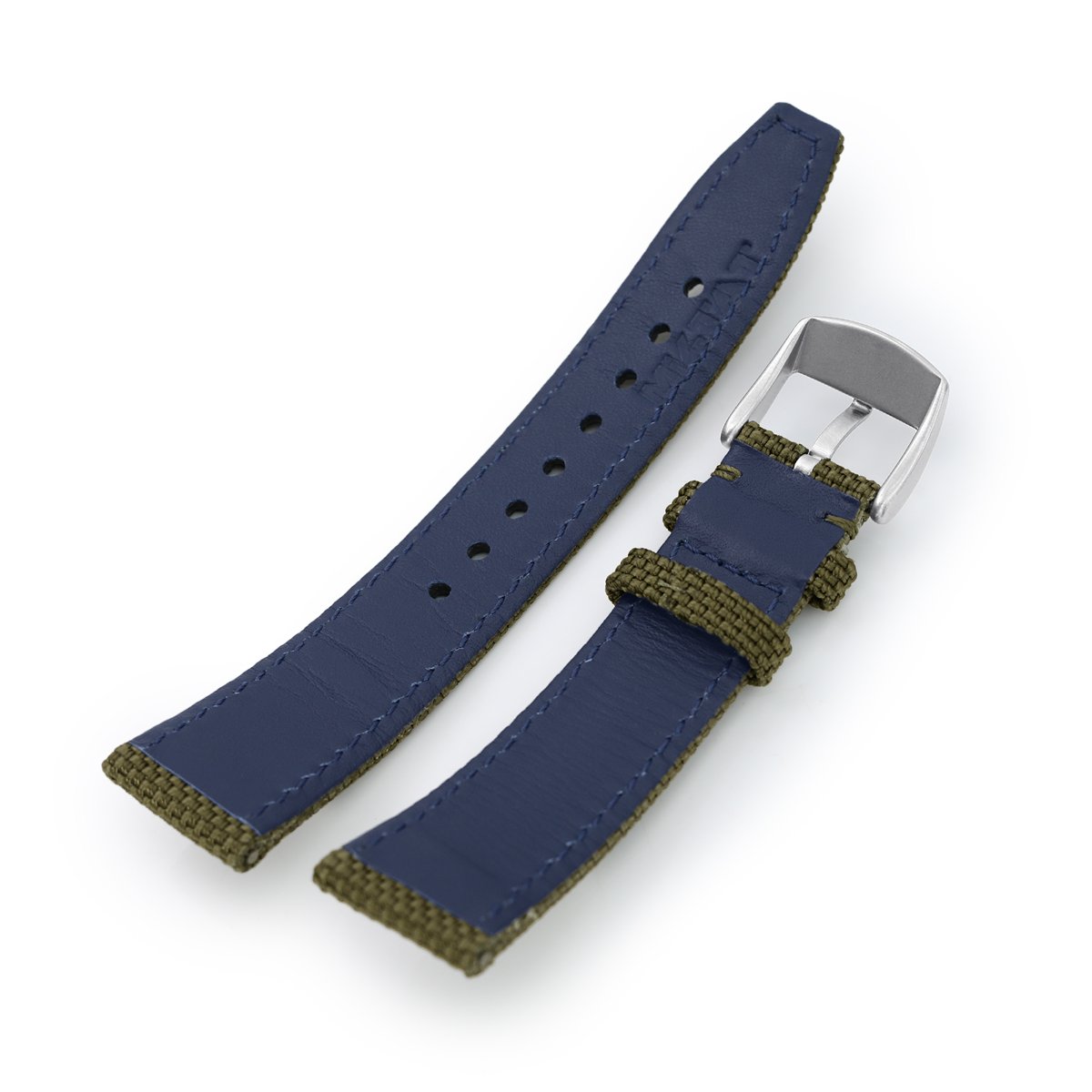20mm, 21mm or 22mm Strong Texture Woven Nylon Black Watch Strap