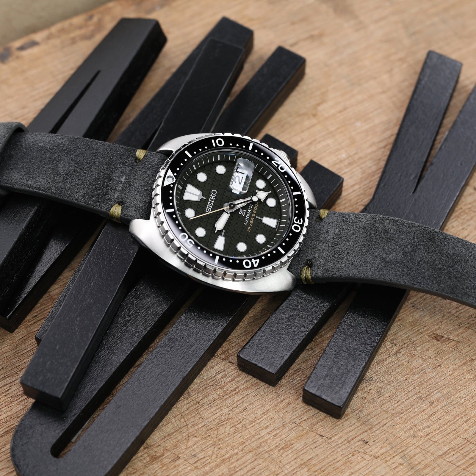 Seiko turtle shop leather strap