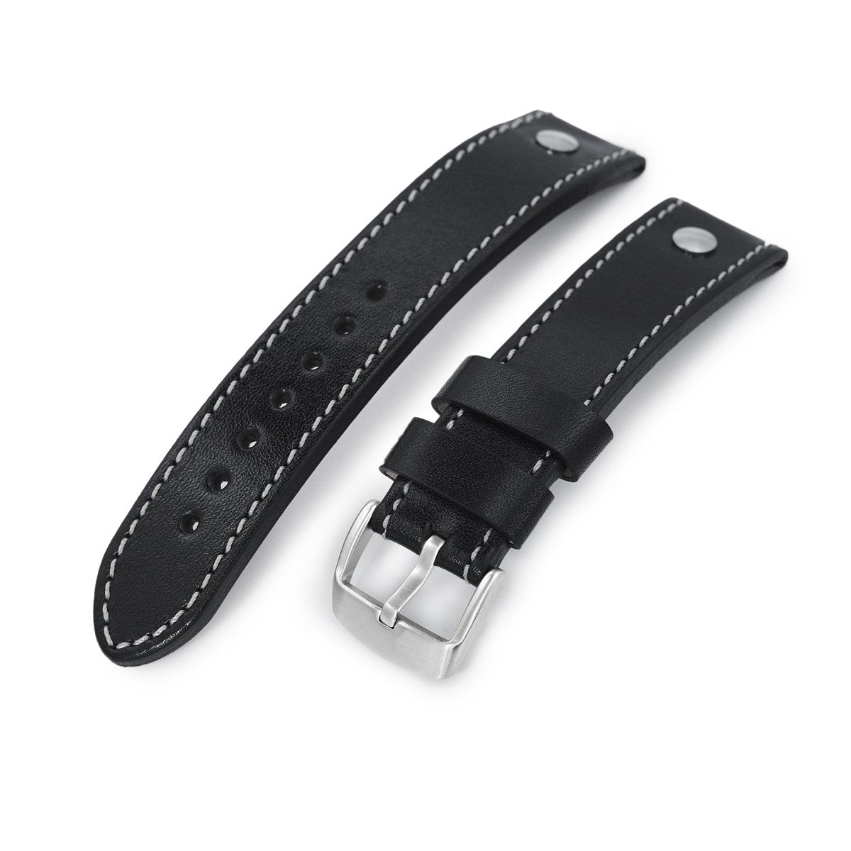 Black Barenia Leather Watch Strap – North Straps