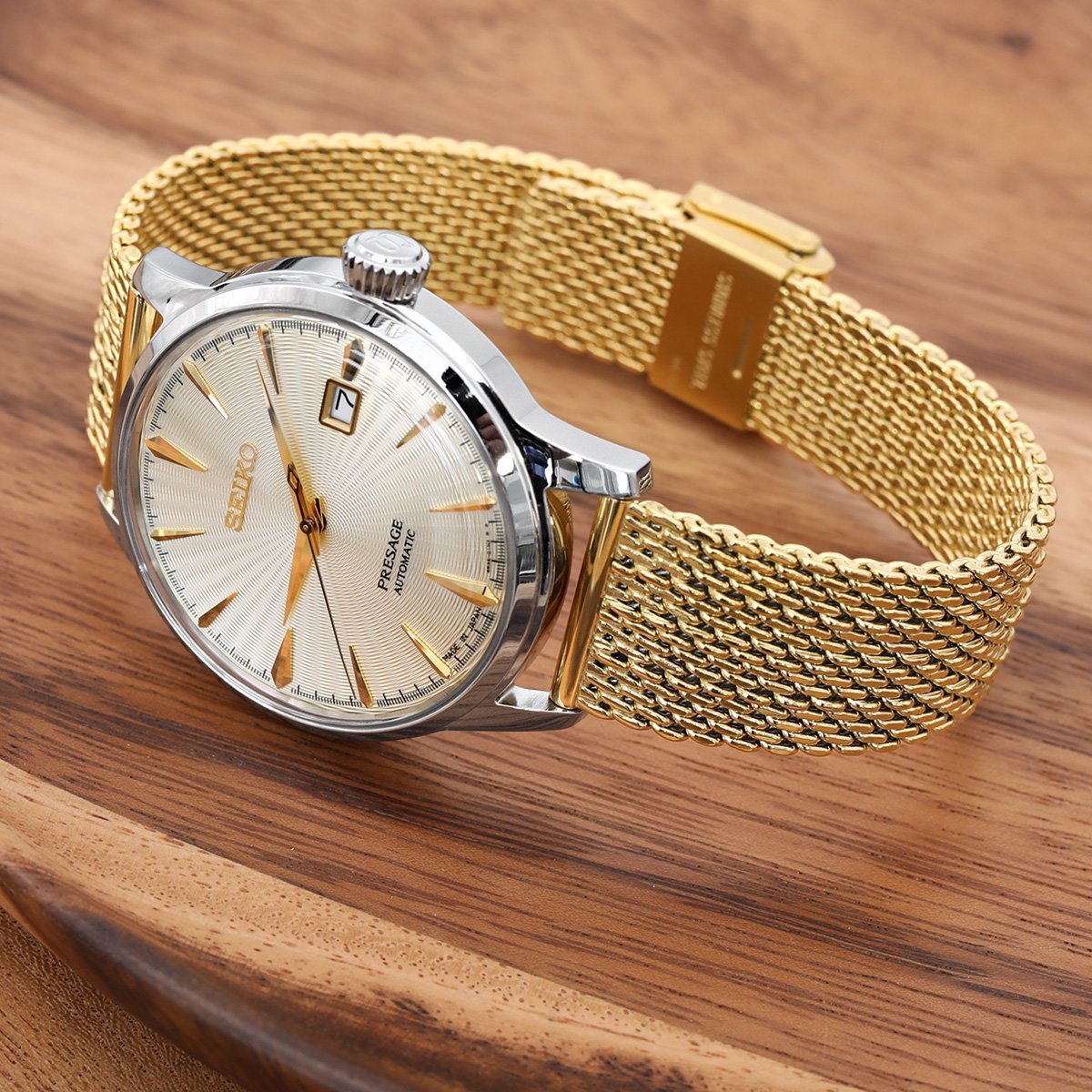 Seiko Presage Cocktail Golden Champagne SRPC99J1 Strapcode Watch Bands