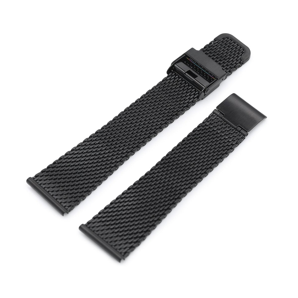 MiLTAT 20mm Tapered Milanese Watch Band, Brushed Classic Petite
