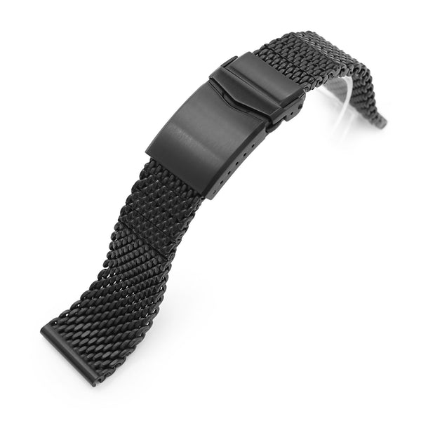 20mm or 22mm Khaki Canvas Watch Band PVD Black Roller Deployant