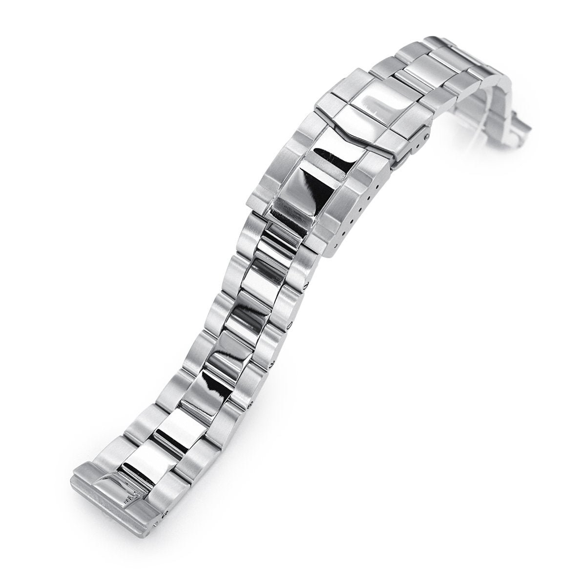 20mm Super-O Boyer 316L Stainless Steel Watch Bracelet for Seiko SBDC053 aka modern 62MAS SUB Clasp Polished &amp; Brushed Strapcode Watch Bands