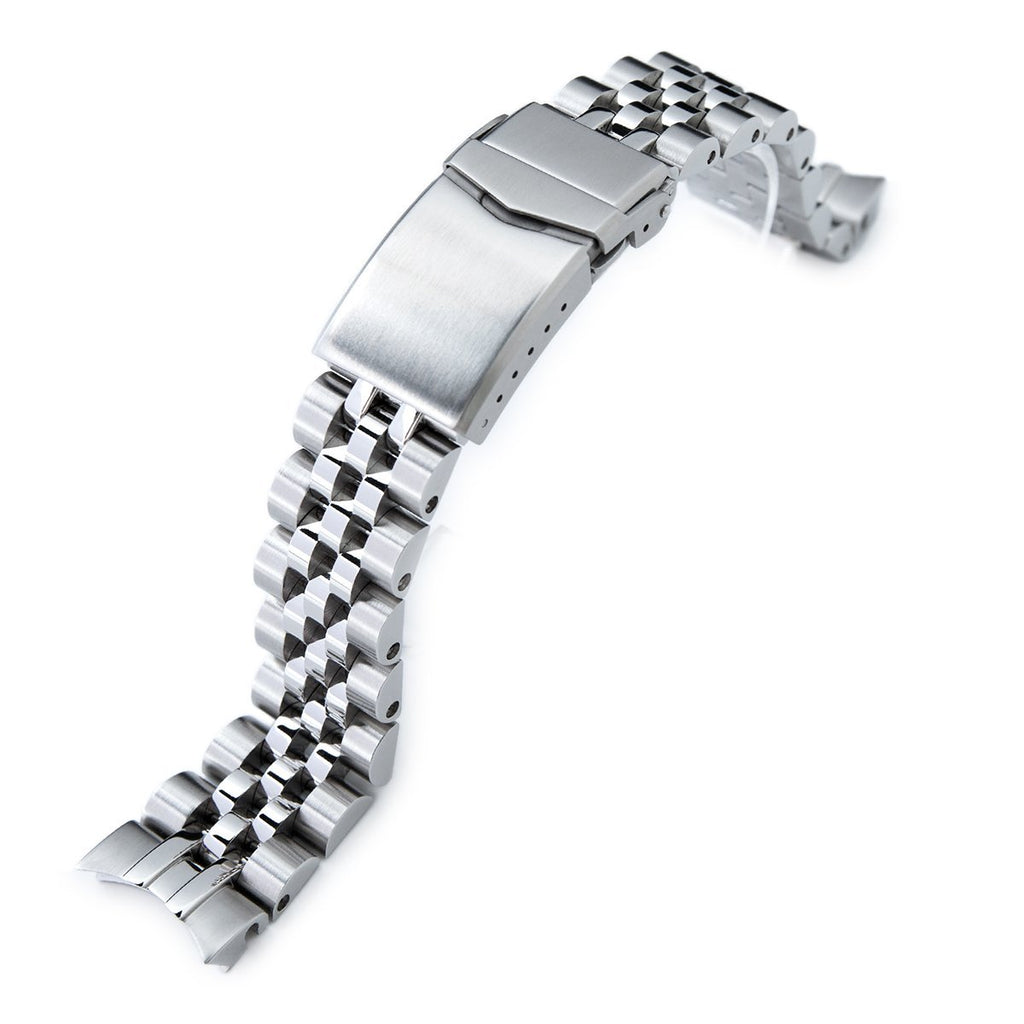 20mm Angus-J Louis JUB Watch Band compatible with Seiko SARB035, 316L  Stainless Steel Brushed V-Clasp
