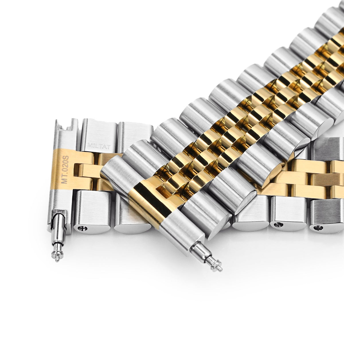 Rolex 63600 Super Jubilee Ssteel polished  satined Bracelet Extended Link  16mm Watch Band Parts