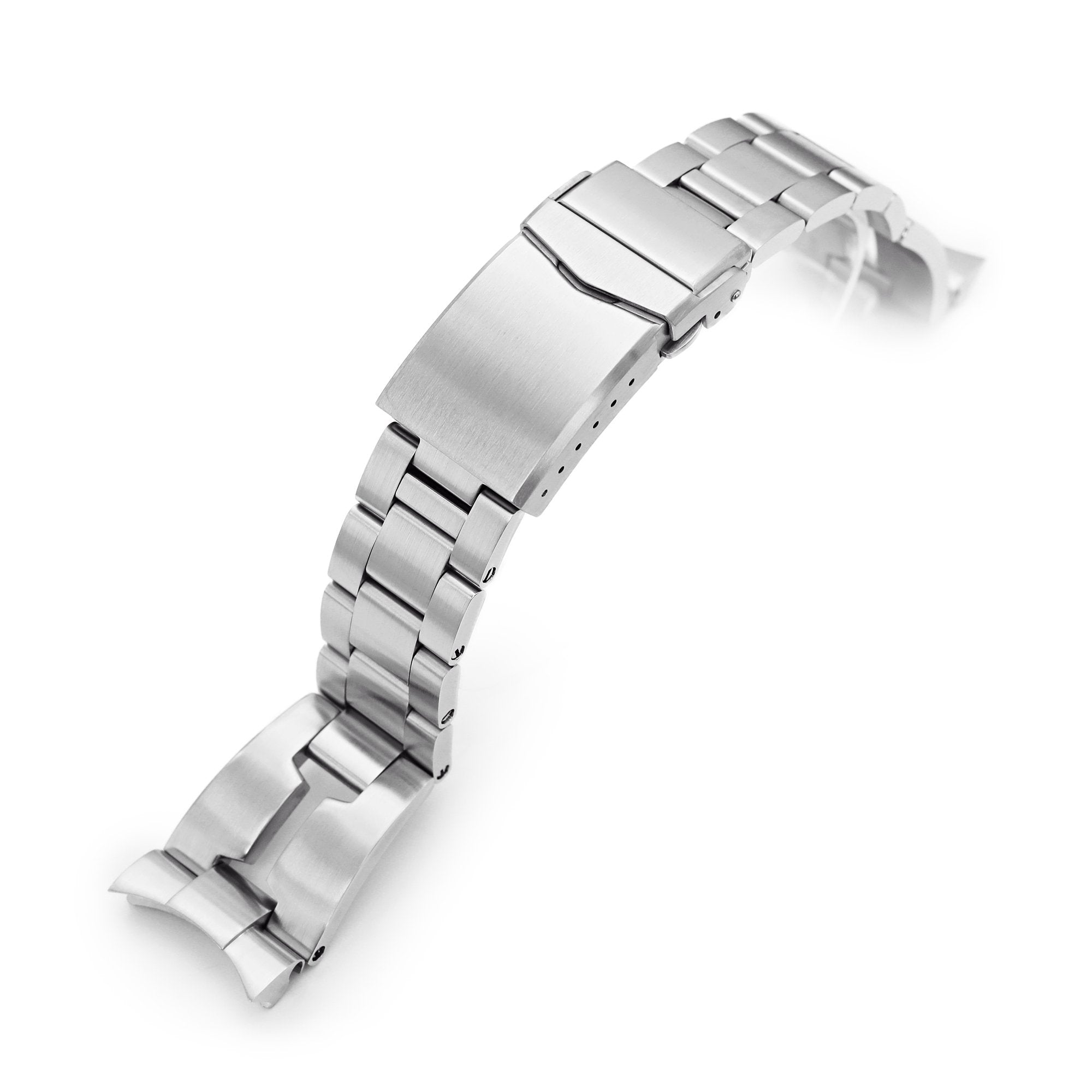 22mm Retro Shaver Blade 316L Stainless Steel Watch Bracelet for Orient Kamasu Brushed V-Clasp Strapcode Watch Bands