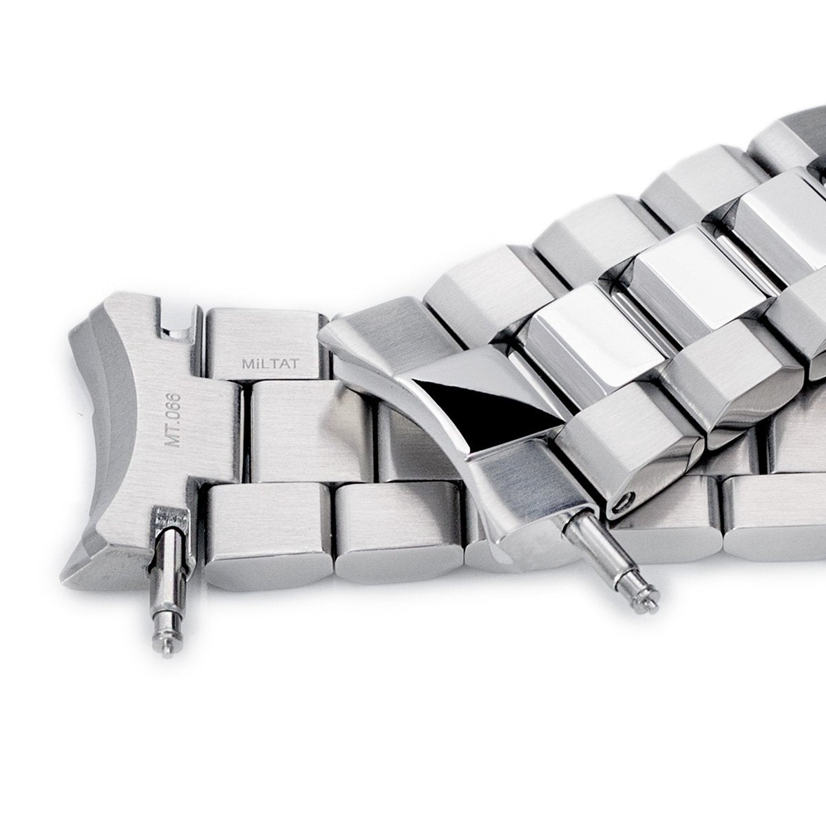 Polished Engineer Solid Link 316L Stainless Steel Watch Bracelet Band -  Strapcode