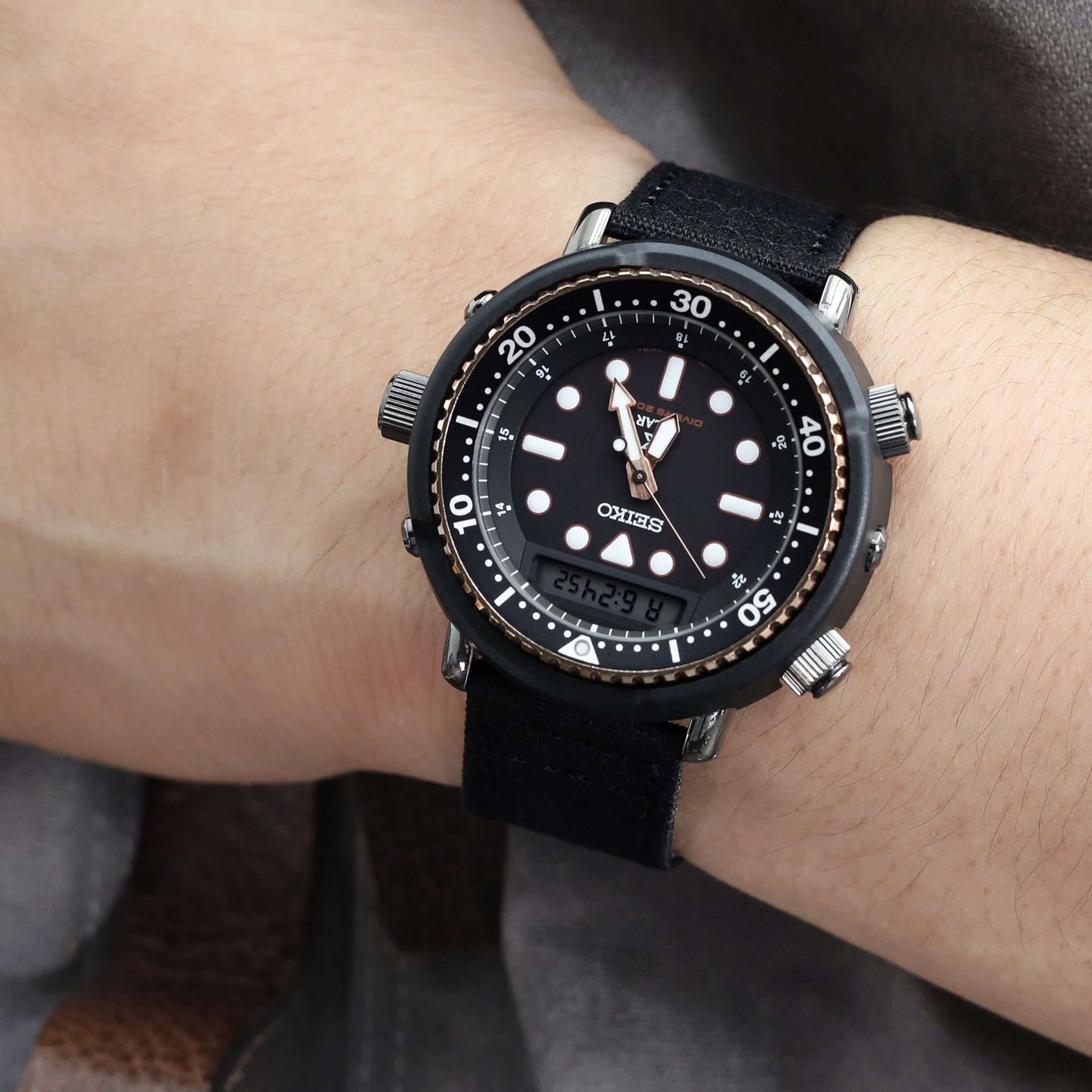 20mm Black Canvas strap | Shop online at REC Watches