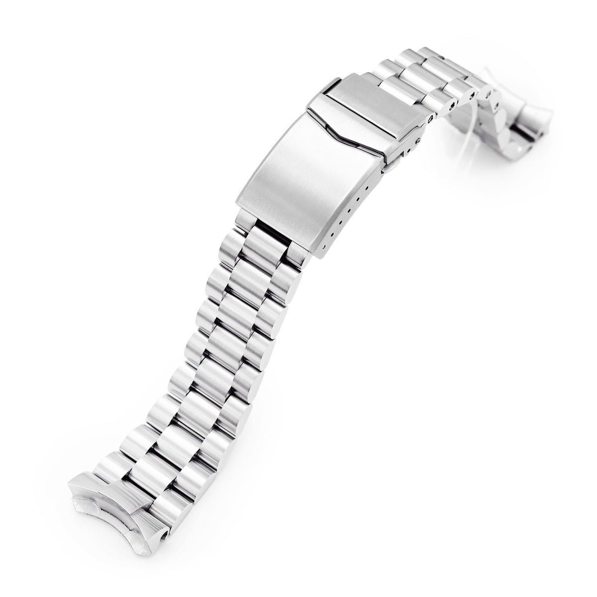 22mm Super-O Boyer 316L Stainless Steel Watch Band for Seiko 5 SRPD65K1,  PVD Gun Color V-Clasp