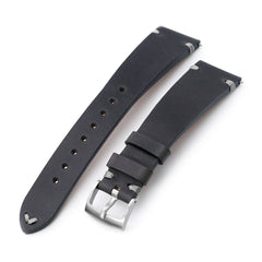 Slate blue Horween Chromexcel watch newest strap 16mm ,17mm ,18mm, 19mm, 20mm, 21mm, 22mm, 24mm.