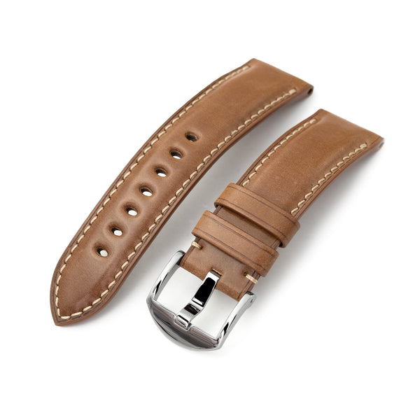 Horween Chromexcel Leather Watch Strap | Brown & Black | Strapcode