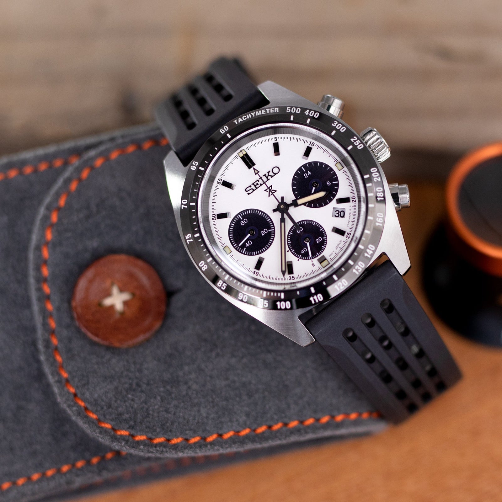 Seiko chronograph rubber strap new arrivals