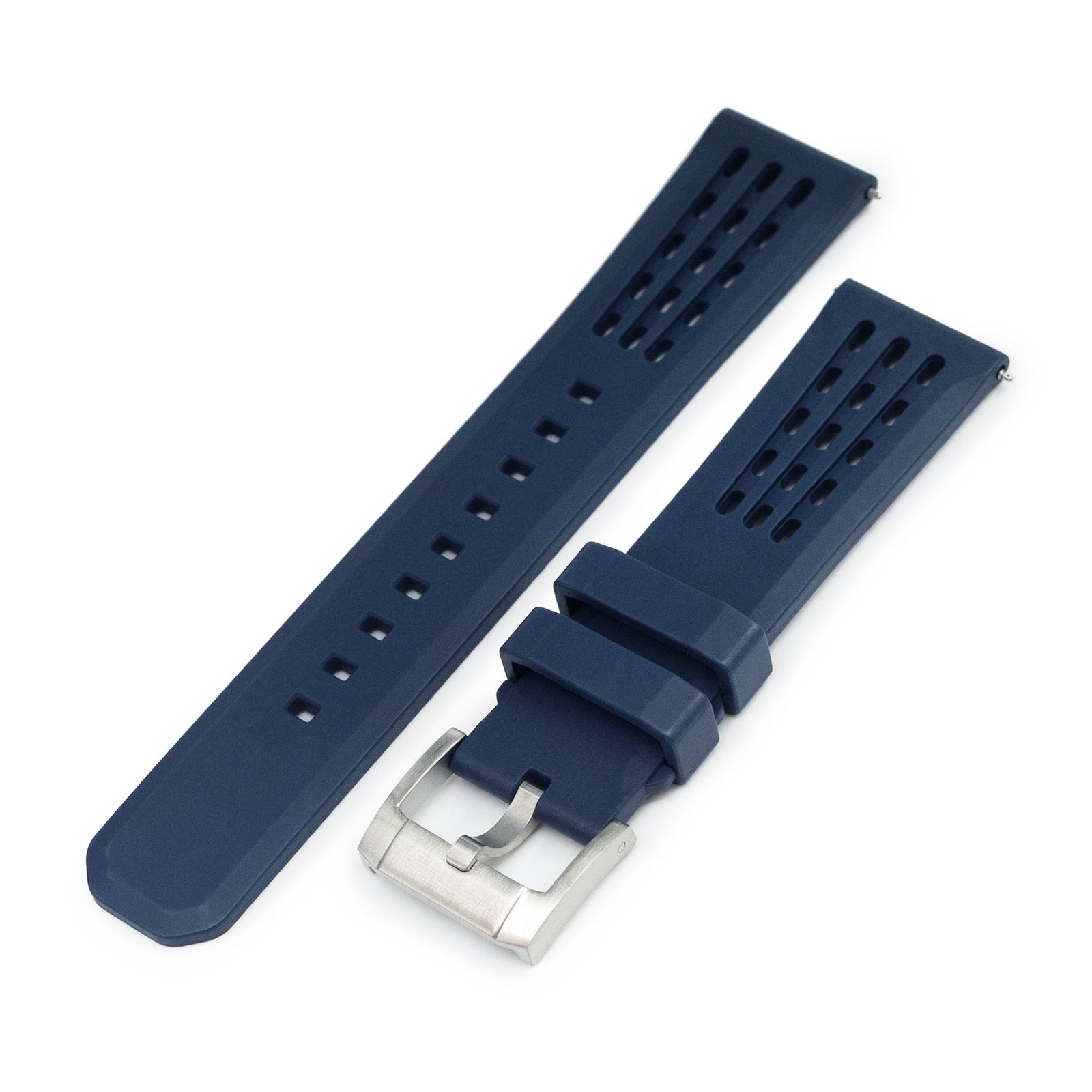 Ocellus Blue FKM Rubber Quick Release Watch Strap Strapcode