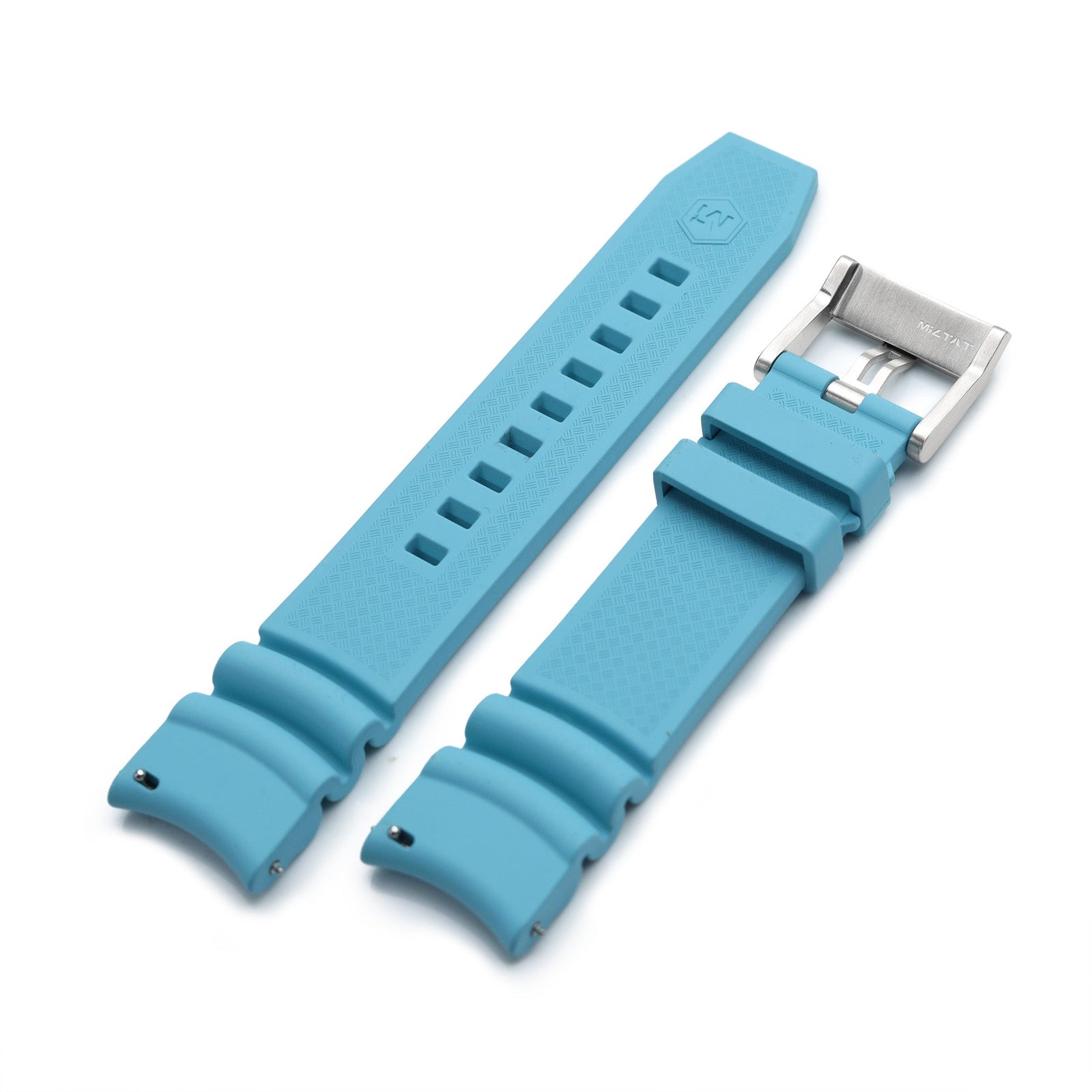 Q.R. Firewave Resilient Curved End FKM rubber Watch Strap | Strapcode