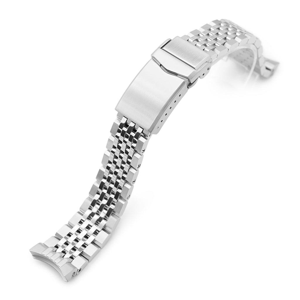 19mm Asteroid Watch Band for Grand Seiko 44GS SBGJ235, 316L Stainless Steel  Brushed and Polished V-Clasp