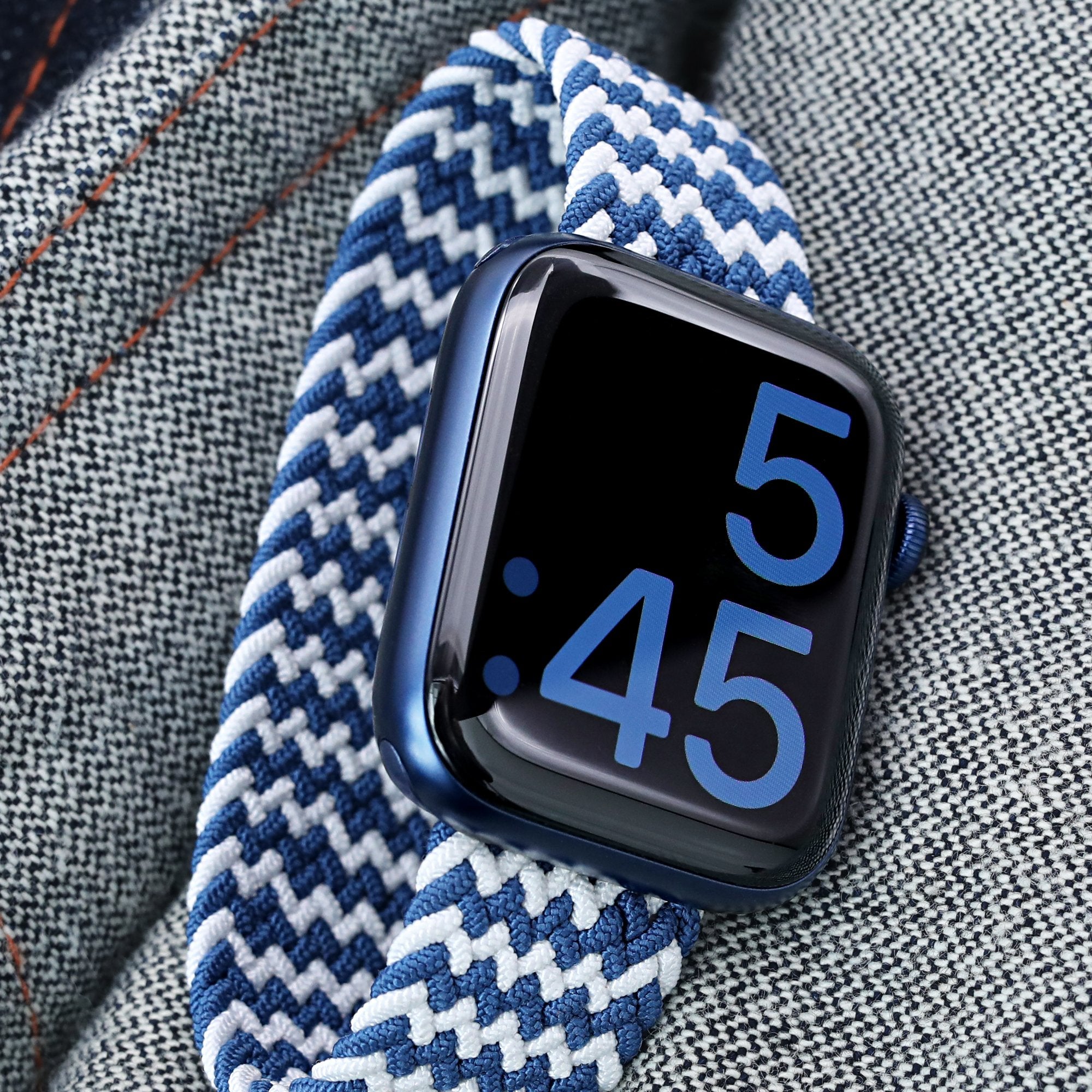 Apple Watch Series 6 Silver Aluminium Case With Braided Solo Loop (44mm)