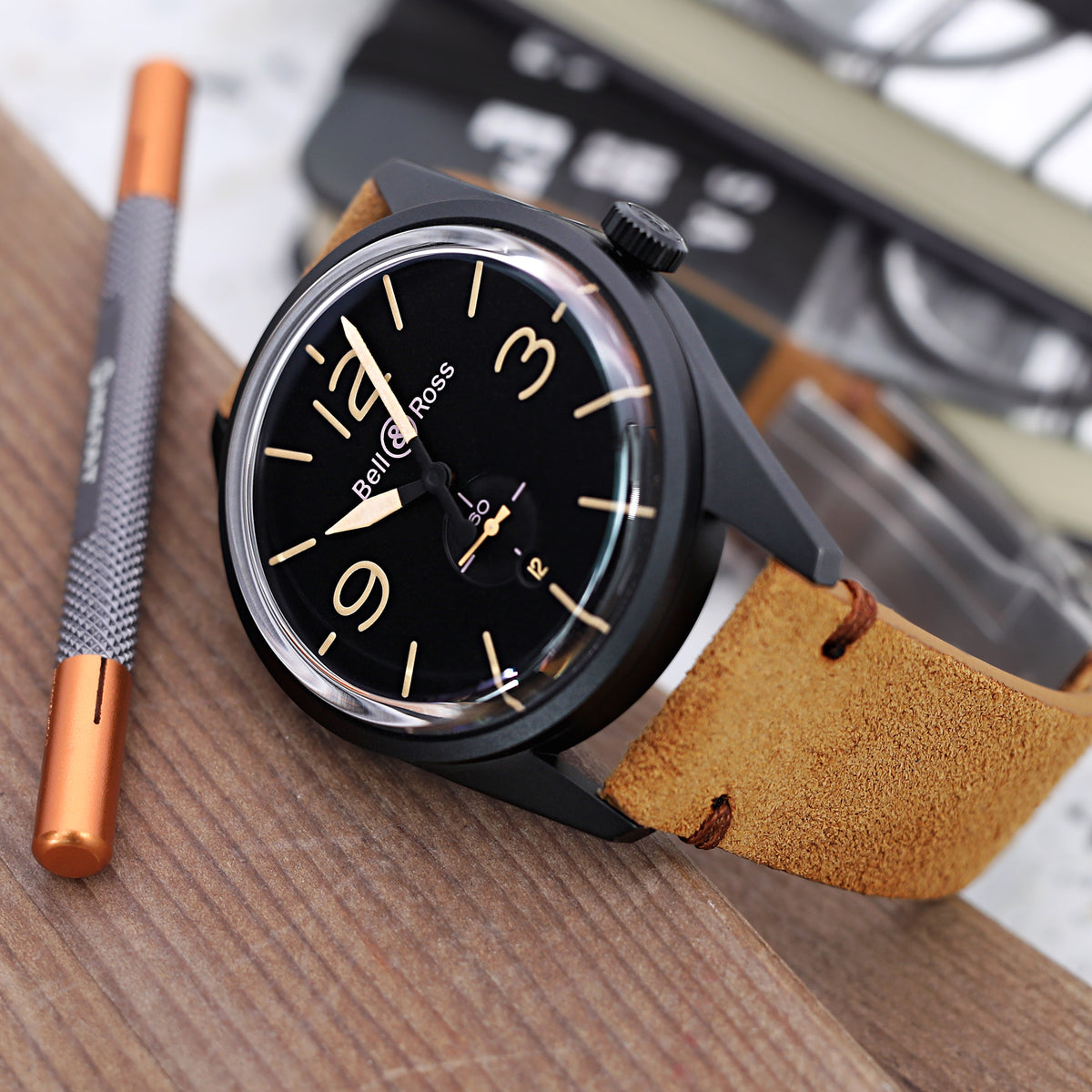 One Piece Diver Clasp Deployment Clasp leather watch strap Strapcode