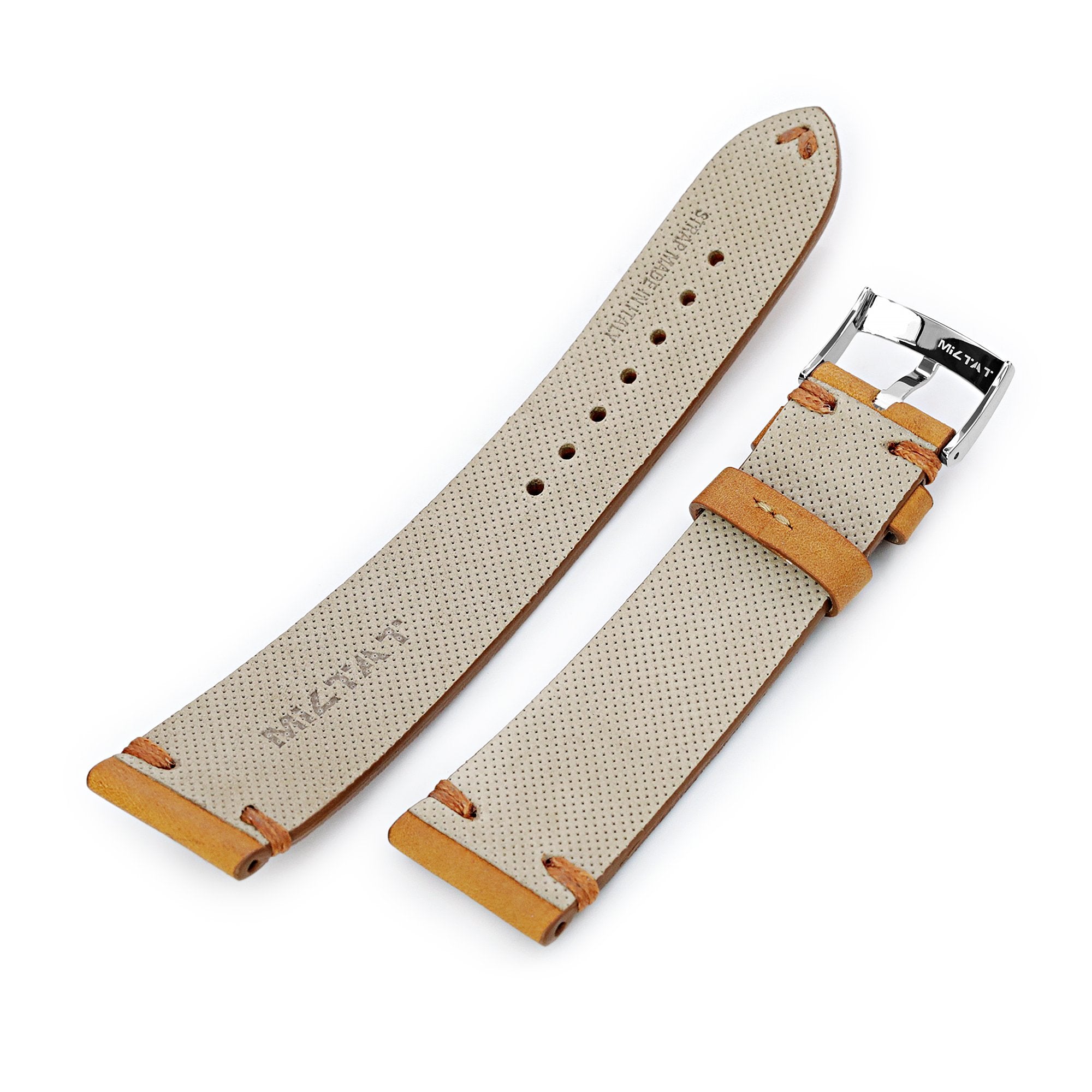 Soft Touch Leather Watch Strap Band - Black Brown Burgundy Tan