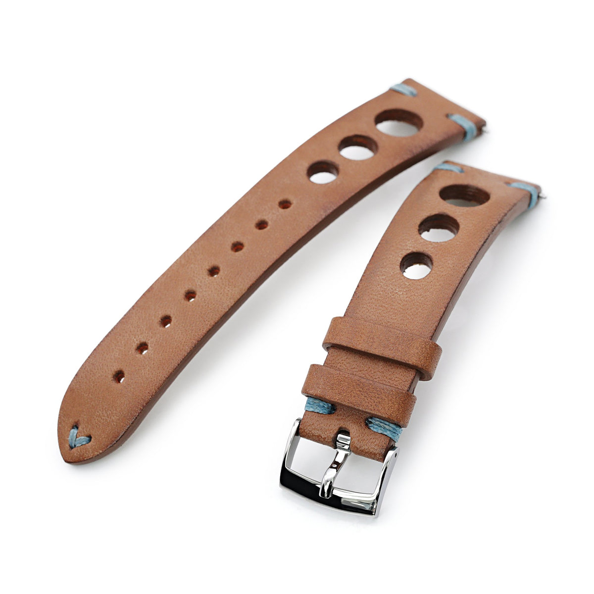 24mm Brown Handmade Apple watch 4, Quick Release Leather Watch Straps -  Strapcode