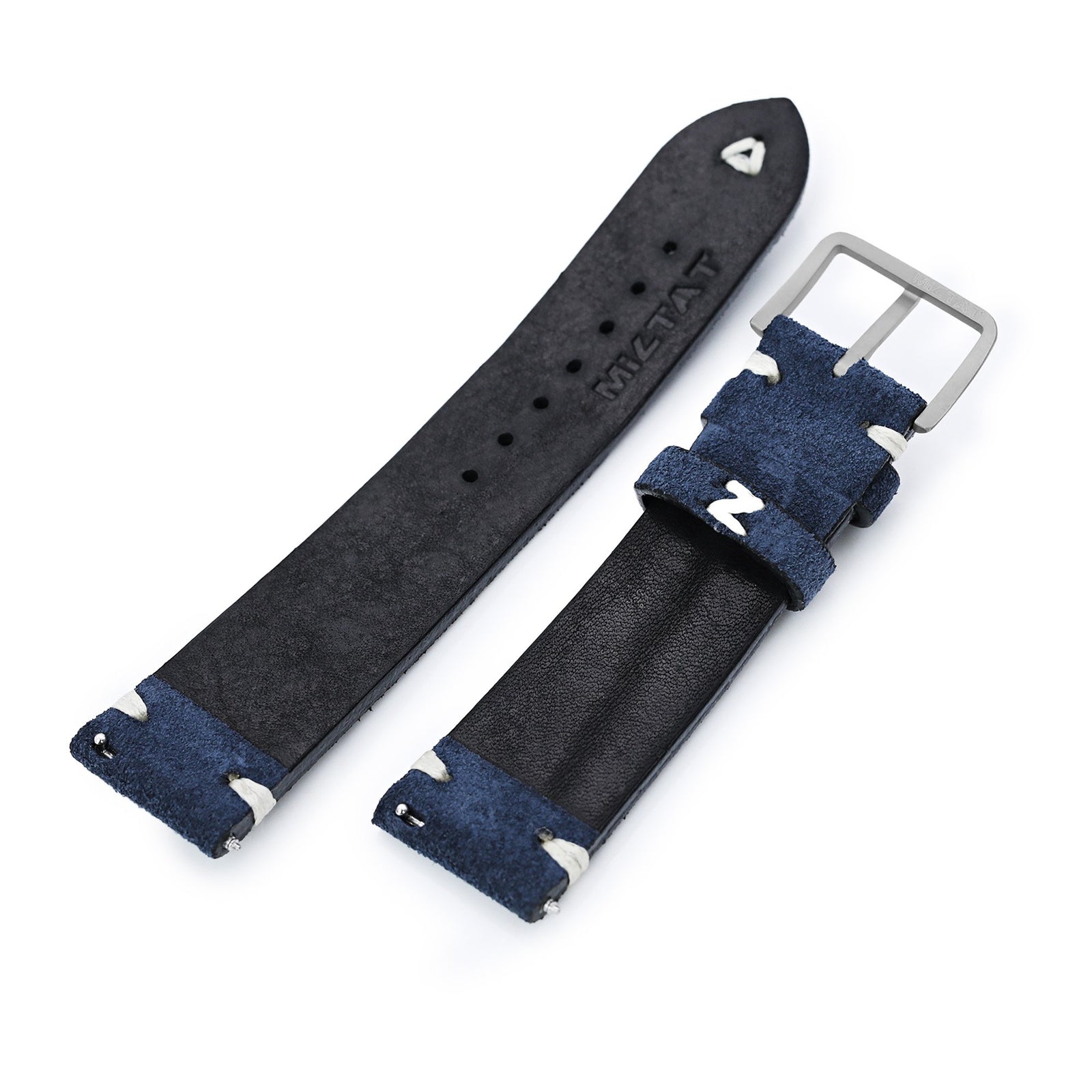 19mm blue best sale leather watch strap