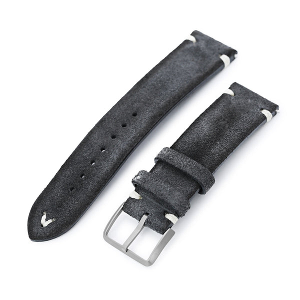 Black Ballistic Canvas distressed watch strap