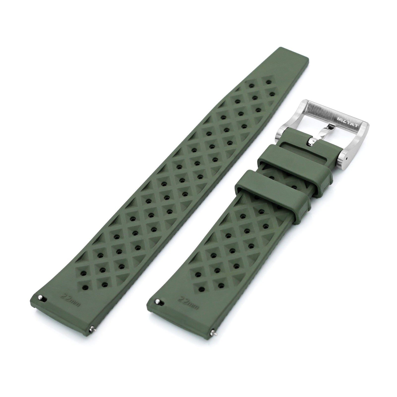 Green rubber best sale watch strap