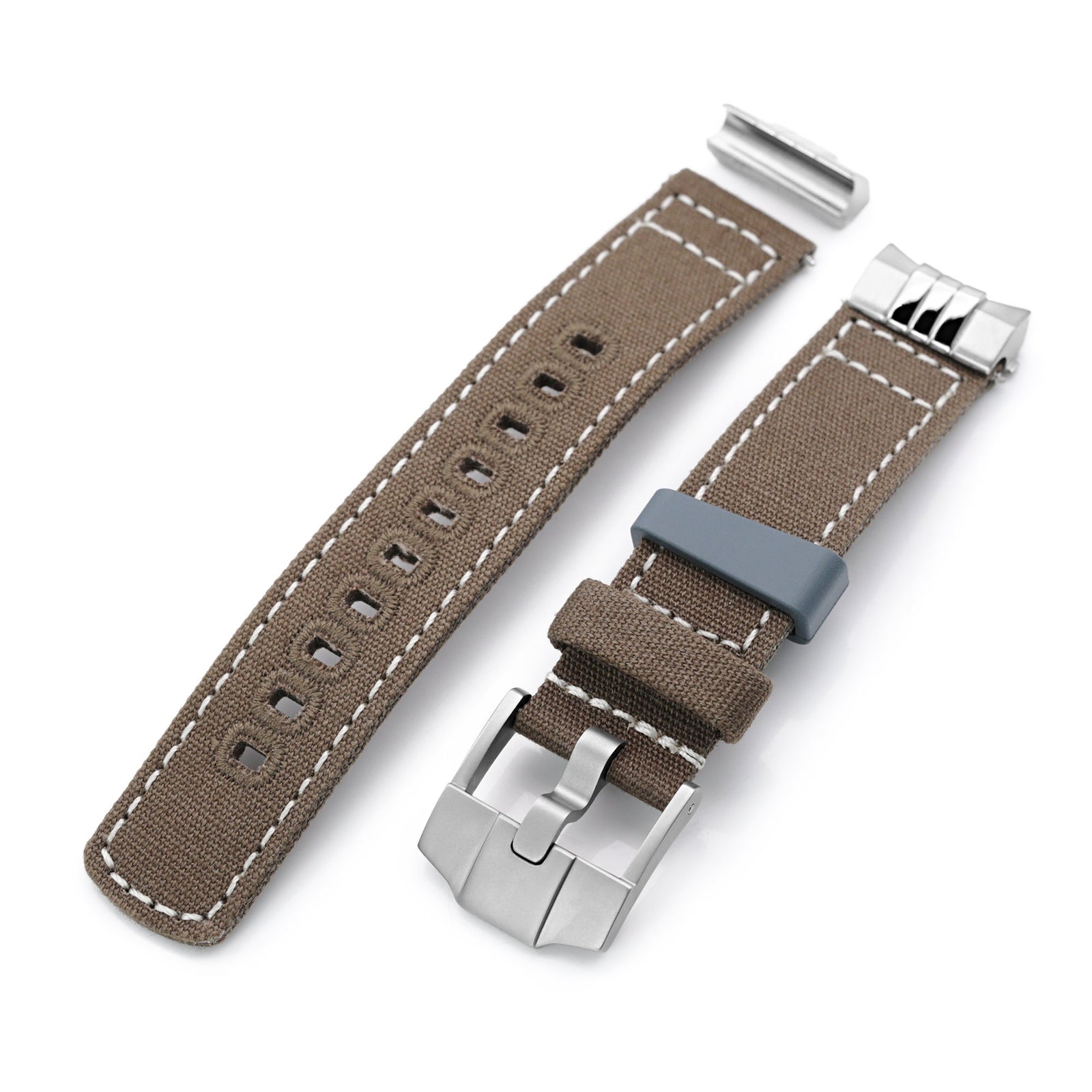 Curve Endpiece Quick Release Canvas Seiko Sumo Watch Strap | Strapcode