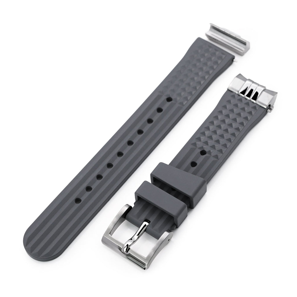 Endlink Plus Chaffle Military Grey FKM Rubber watch strap compatible with  Seiko Sumo SPB103