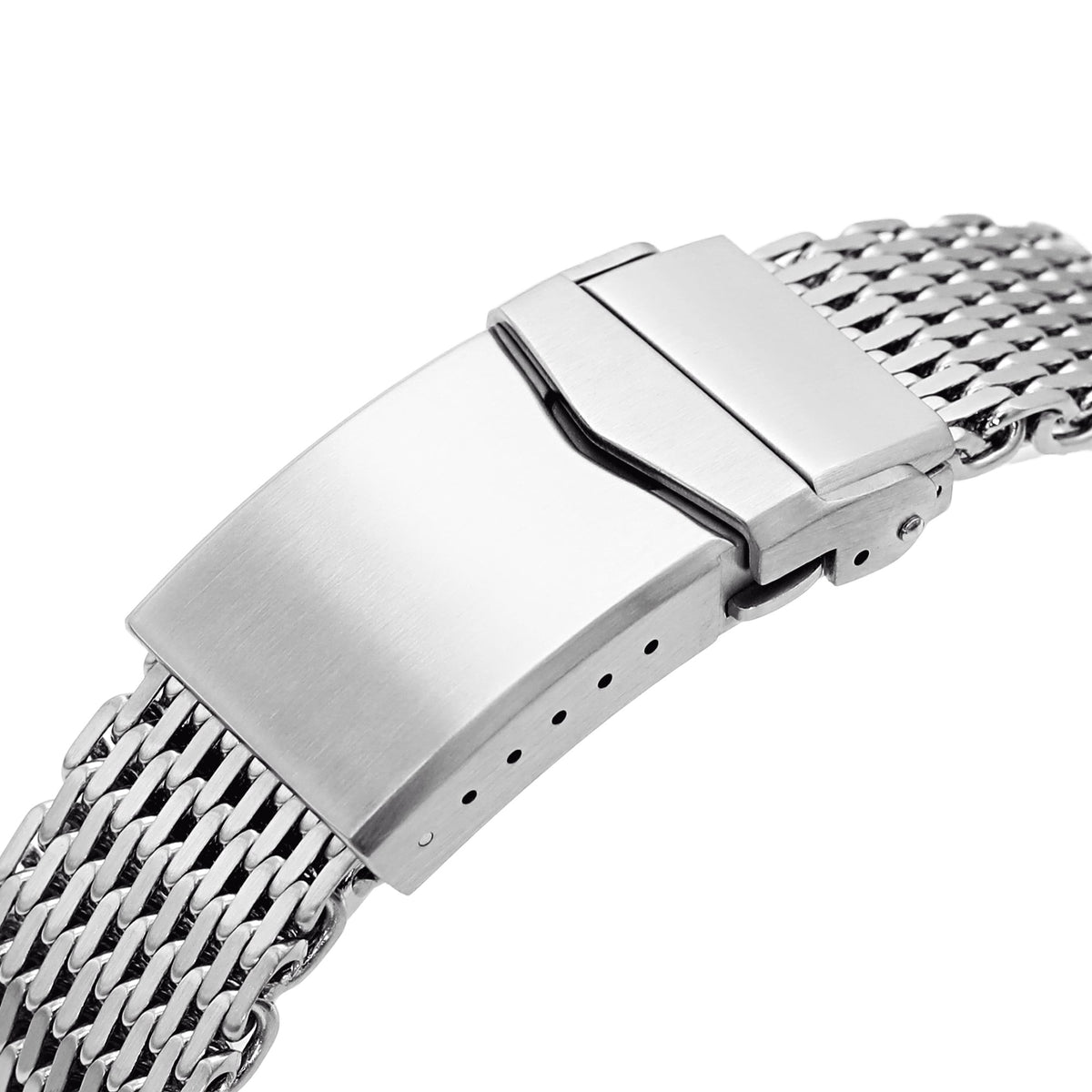 Genuine H Link Shark Mesh 316L Stainless Watch Strap - Satin